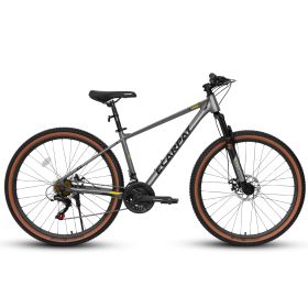 A27312 Ecarpat Mountain Bike 27 Inch Wheels, 21-Speed Mens Womens Trail Commuter City Mountain Bike (Color: as Pic)