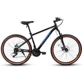 A24301 Ecarpat Mountain Bike 24 Inch Wheels, 21-Speed Mens Womens Trail Commuter City Mountain Bike (Color: as Pic)