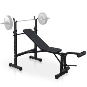 Olympic Weight Bench, Bench Press Set with Squat Rack and Bench for Home Gym Full-Body Workout (Color: as Pic)